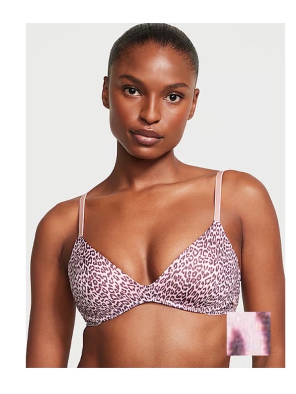 Leopard Sexy Tee Smooth Wireless Push-Up Bra, Victoria's Secret 34B